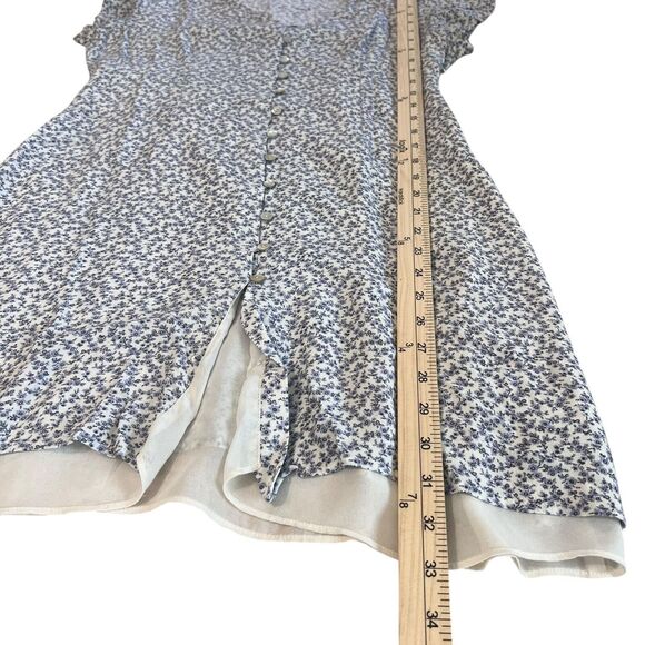 Rails Helena Blue Garden Floral Dress Women Sz. Medium Blue Cottagecore *FLAW - Picture 9 of 14